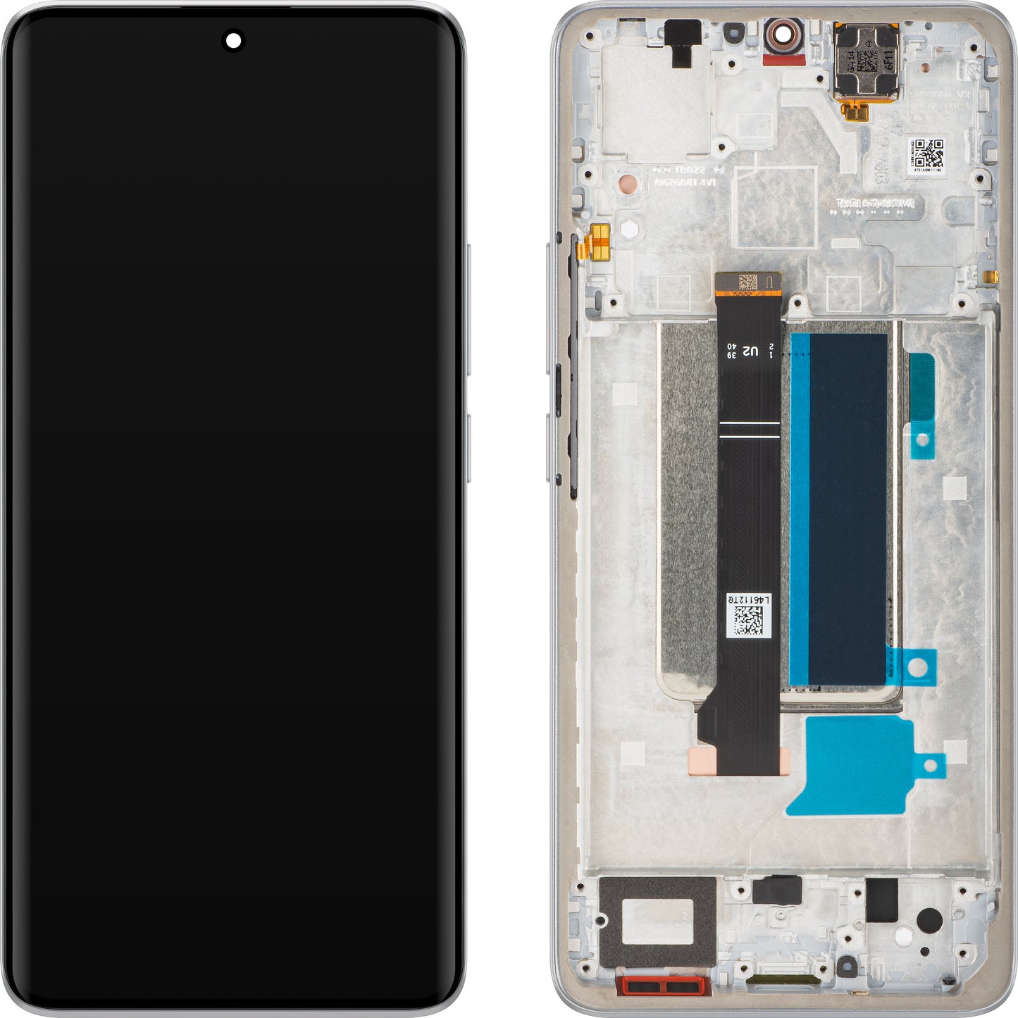 Displej s dotykovou obrazovkou Xiaomi Redmi Note 13 Pro+, s rámem, bílý (Moonlight White), Service Pack 560001N16U00