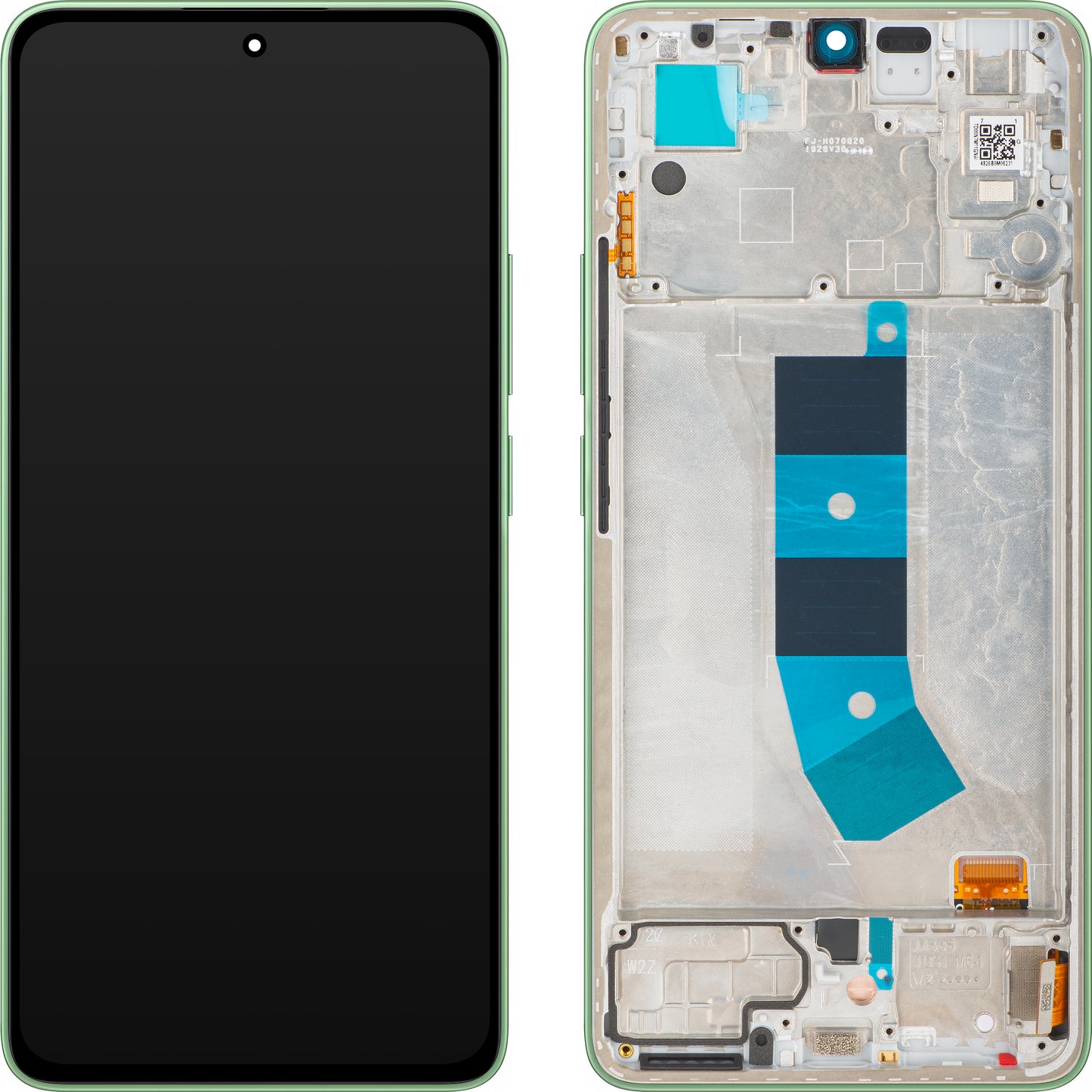 Display s dotykovým displejem Xiaomi Redmi Note 13 4G, s rámem, Zelená (Mint Green), Service Pack 56000300N700