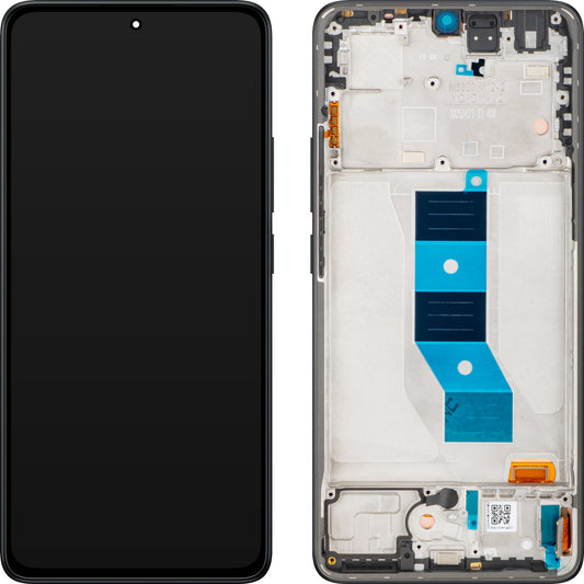 Displej s dotykovou obrazovkou Xiaomi Redmi Note 14 5G, s rámem, Černá (Midnight Black), Service Pack 56002000O1700