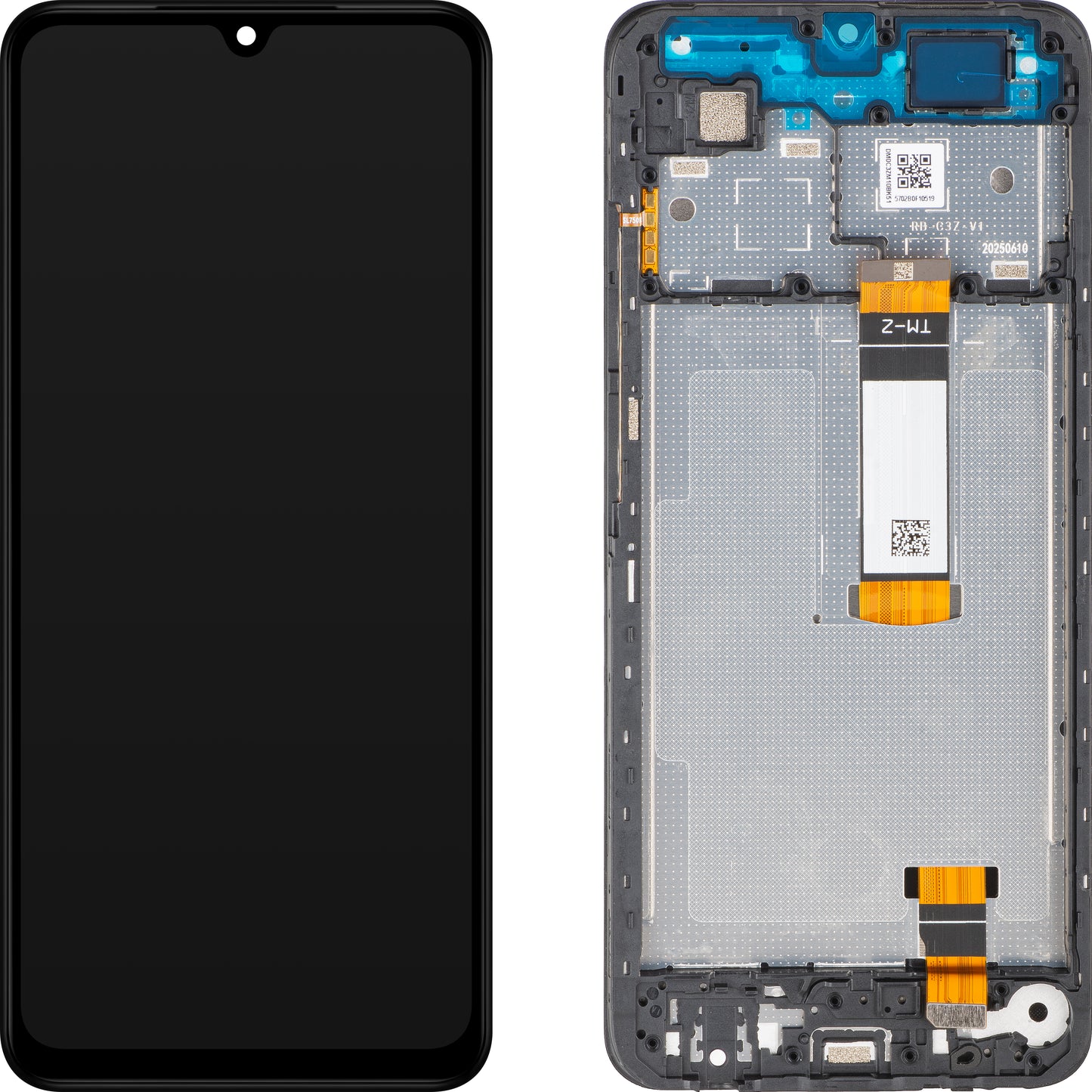 Displej s dotykovou obrazovkou Xiaomi Poco C71 / Redmi A5 4G, s rámečkem, verze Long Flex, černý, Swap 56000100C3Z00