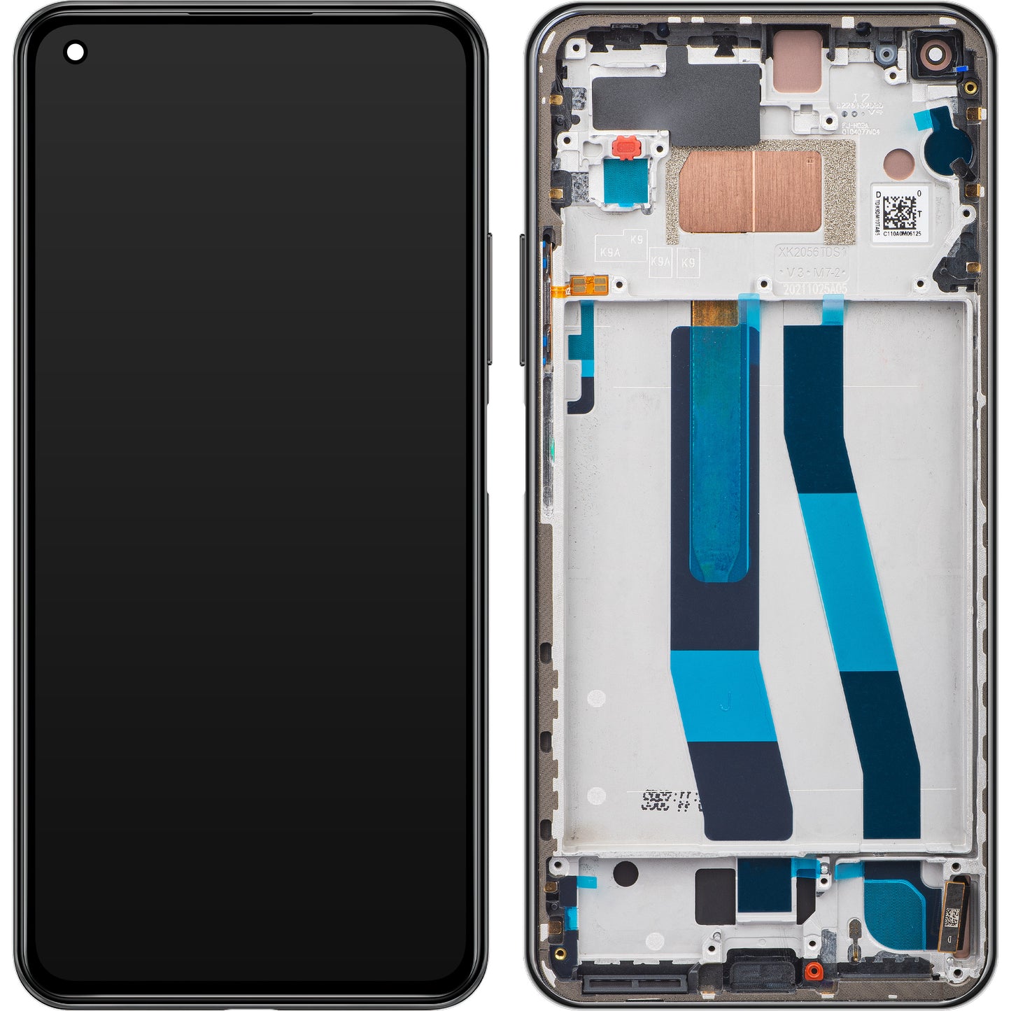 Displej s dotykovou obrazovkou Xiaomi 11 Lite 5G NE, s rámečkem, černý (Truffle Black), Swap 5600030K9D00