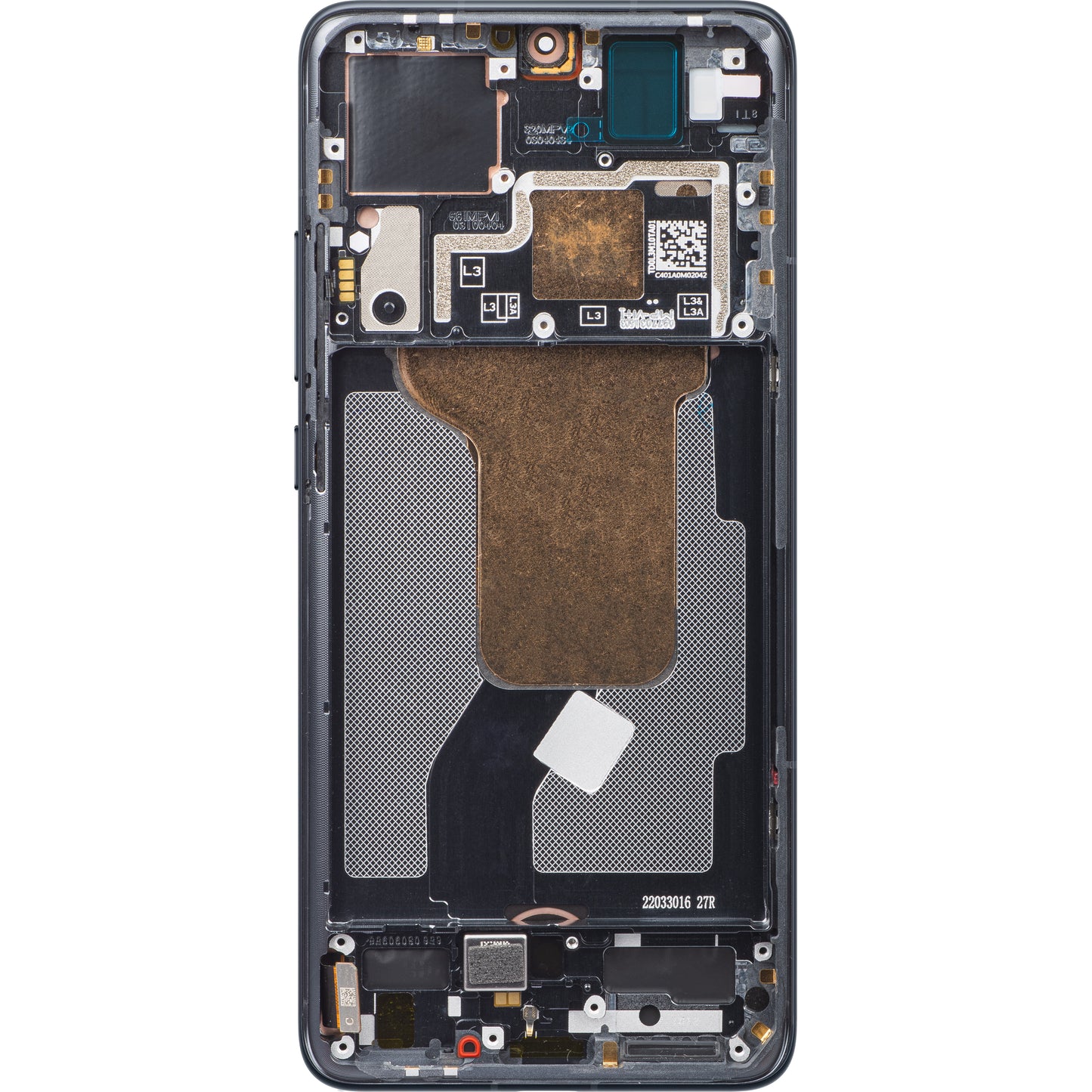 Xiaomi 12S / 12X / 12 Dotykový displej, s rámečkem, černý, servisní balíček 56000300300L300