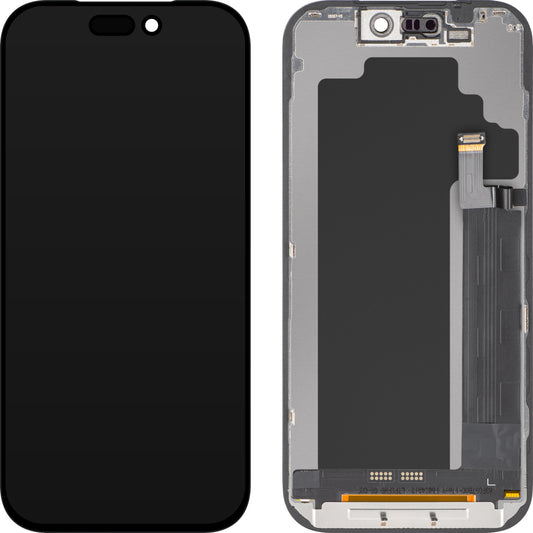 Displej s dotykovou obrazovkou ZY pro Apple iPhone 17 Pro, s rámem, verze LCD In-Cell IC Movable, černý