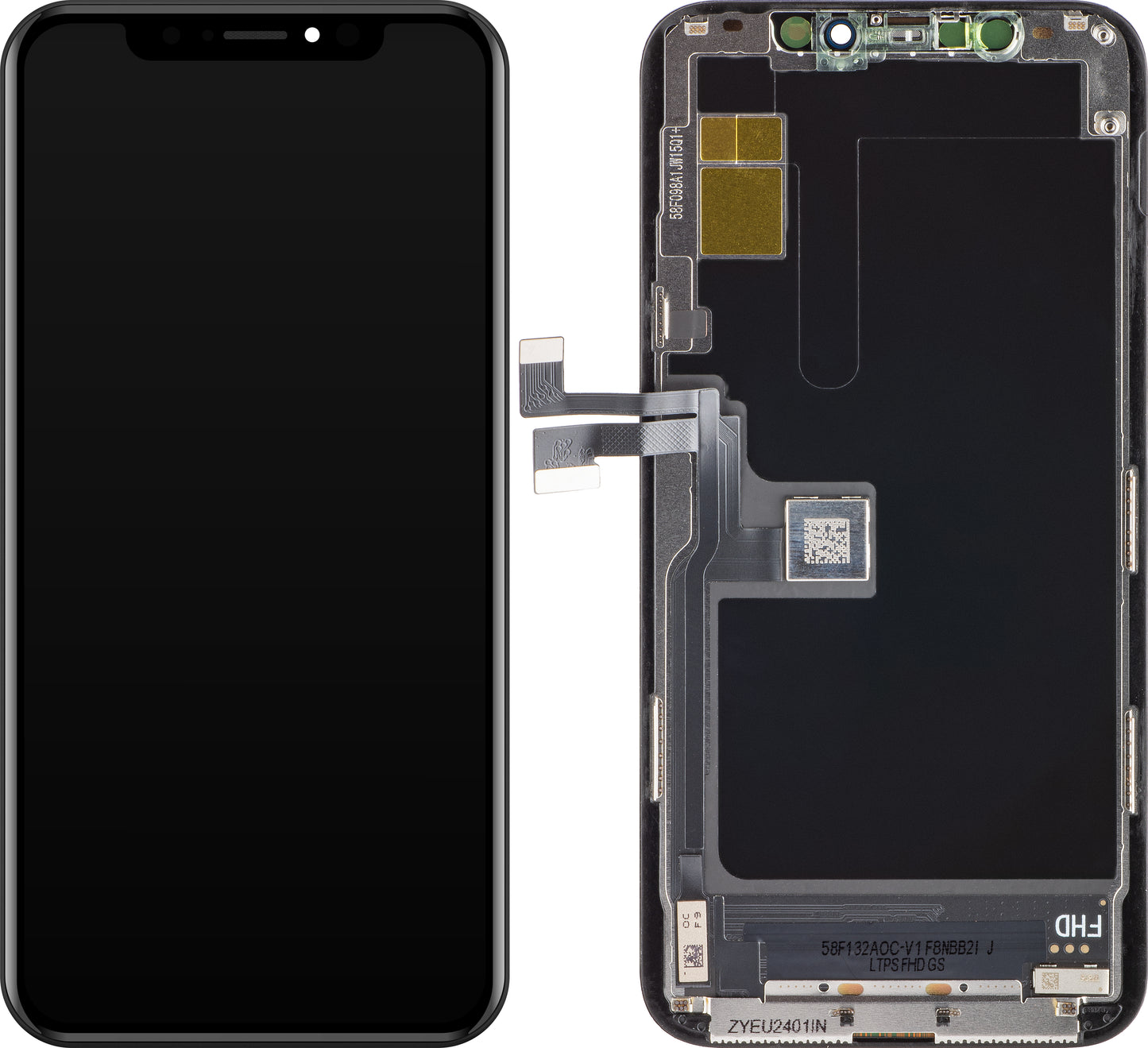 Dotykový displej ZY pro Apple iPhone 11 Pro, s rámečkem, verze In-Cell IC Movable LCD, černý