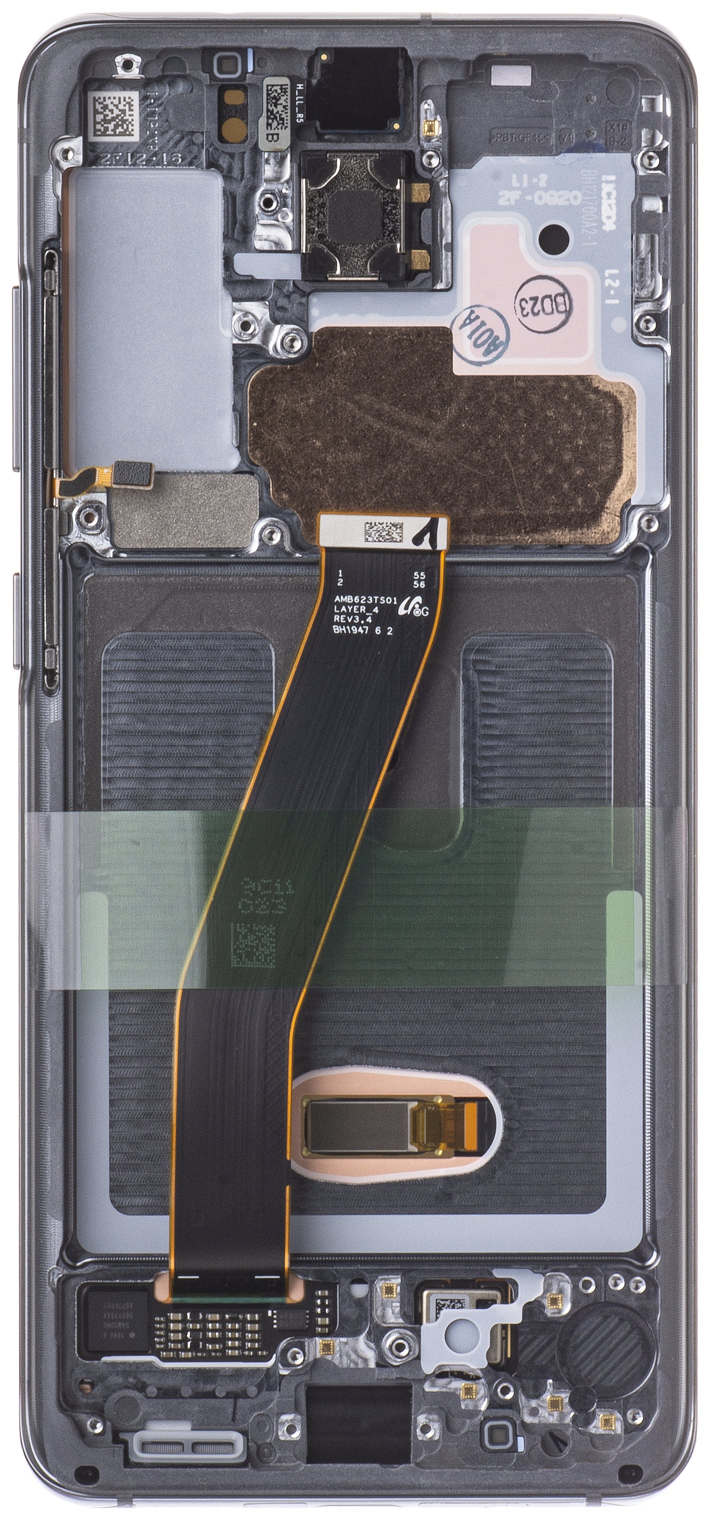 Dotykový displej Samsung Galaxy S20 5G G981 / S20 G980, s rámečkem, šedý, servisní balíček GH82-22131A