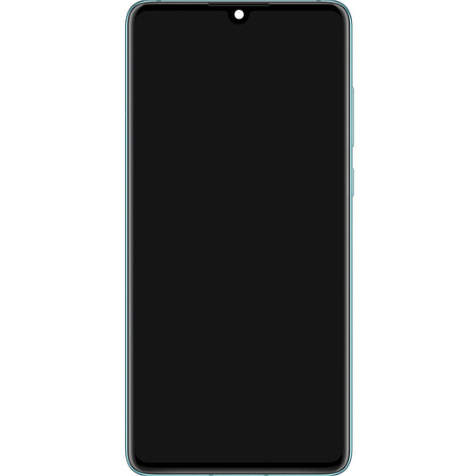 Dotykový displej Huawei P30, s rámečkem a baterií, modrý (Breathing Crystal), servisní balíček 02354HMF