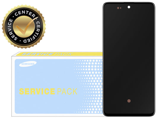 Samsung Galaxy A71 A715 Dotykový displej s rámečkem, černý, servisní balíček GH82-2215152A