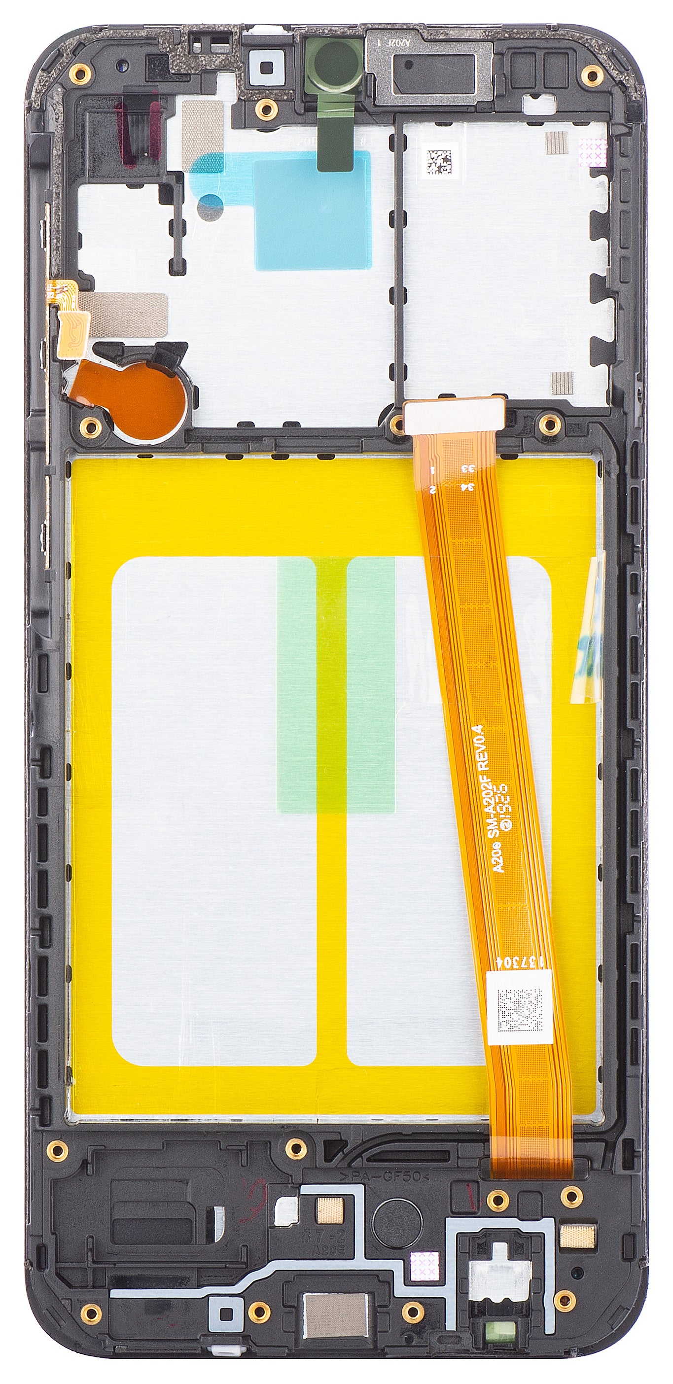 Dotykový displej Samsung Galaxy A20e A202, s rámečkem, černý, servisní balíček GH82-20186A