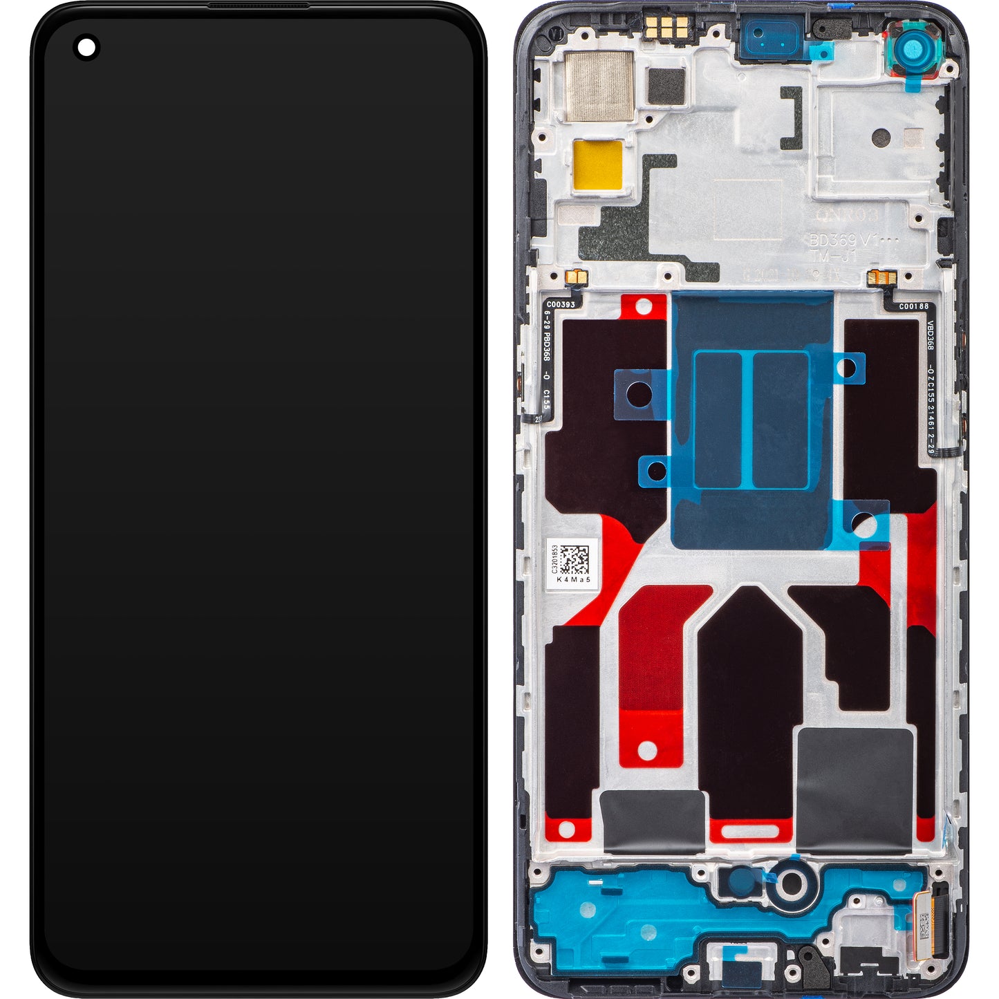 Oppo K9 / Find X3 Lite / Reno5 5G dotykový displej s rámečkem, černý, servisní balíček 4905997