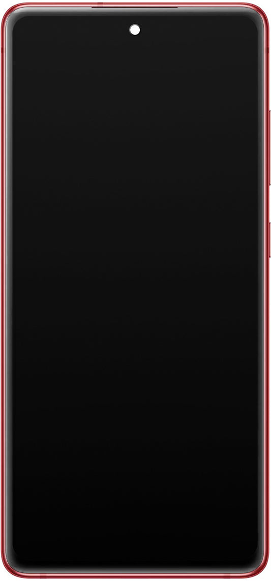 Touchscreen Display Samsung Galaxy S20 FE 5G G781, with Frame, Red, Service Pack GH82-24214E