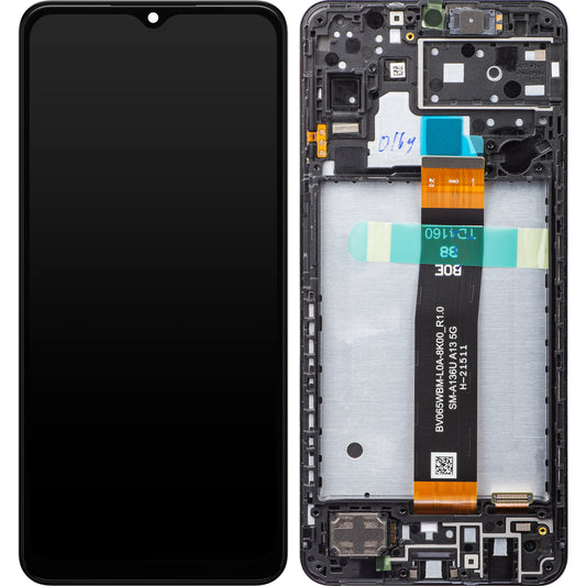 Dotykový displej Samsung Galaxy A13 5G A136, s rámečkem, černý, servisní balíček GH82-29077A