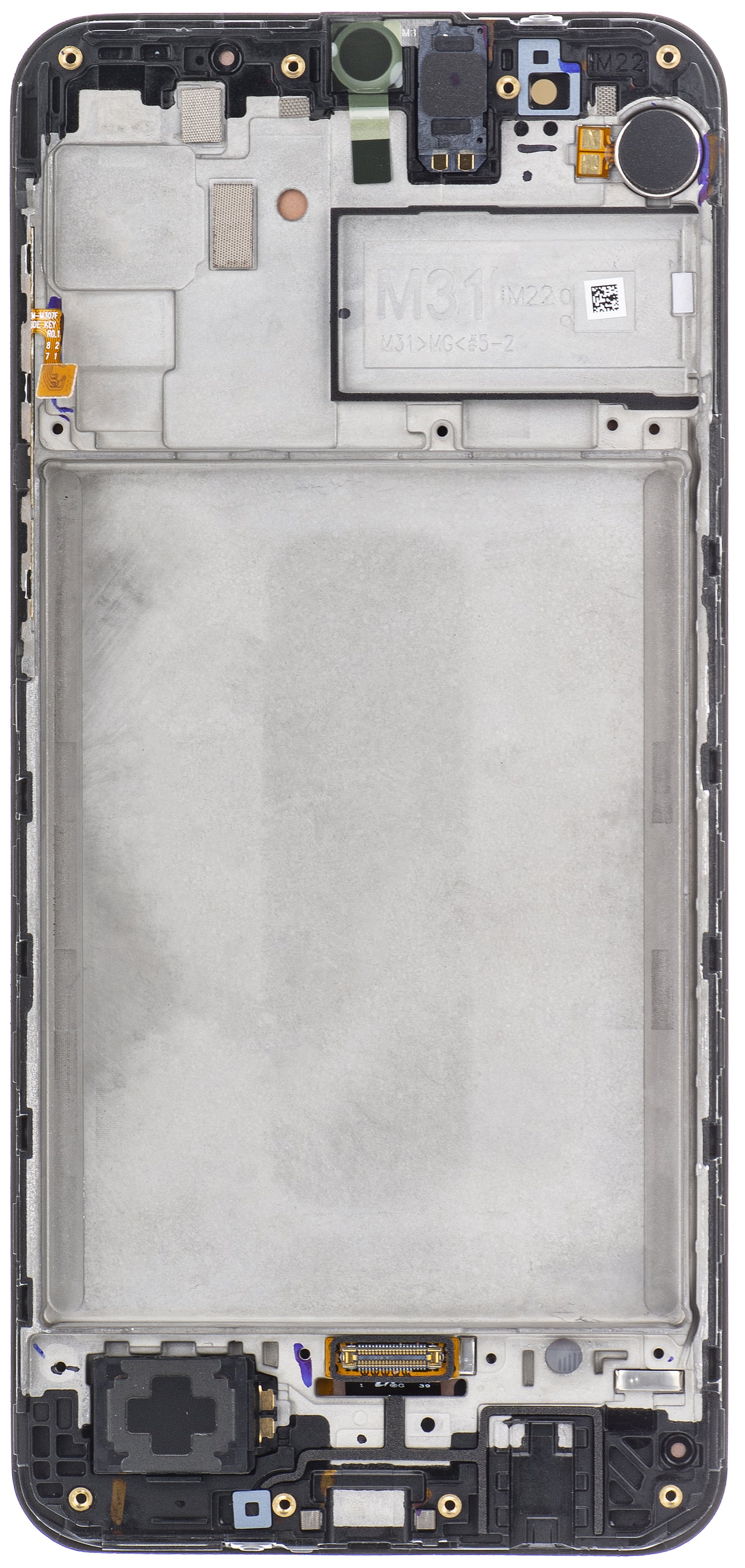 Dotykový displej Samsung Galaxy M31 M315, s rámečkem, černý, servisní balíček GH82-22405A