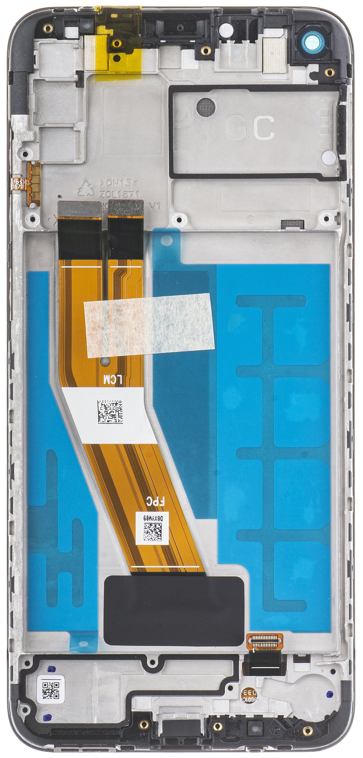 Displej s dotykovou obrazovkou Samsung Galaxy A11 A115, s rámečkem, černý, Service Pack GH81-18760A