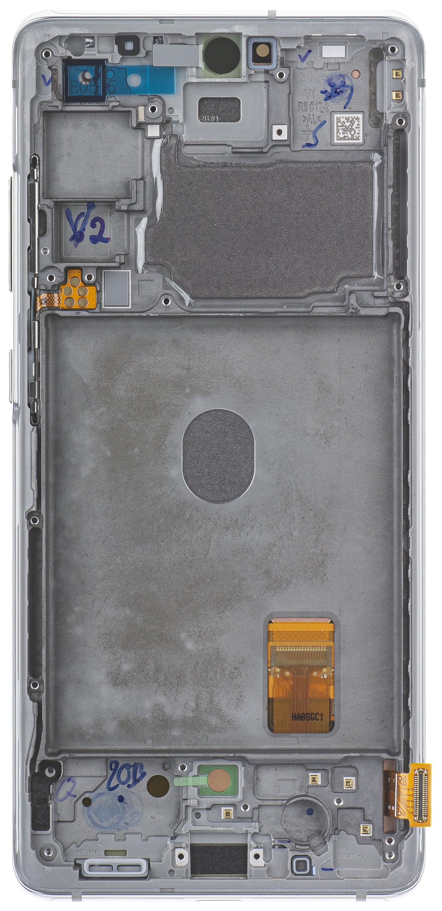 Dotykový displej Samsung Galaxy S20 FE G780, s rámečkem, bílý, servisní balíček GH82-24220B