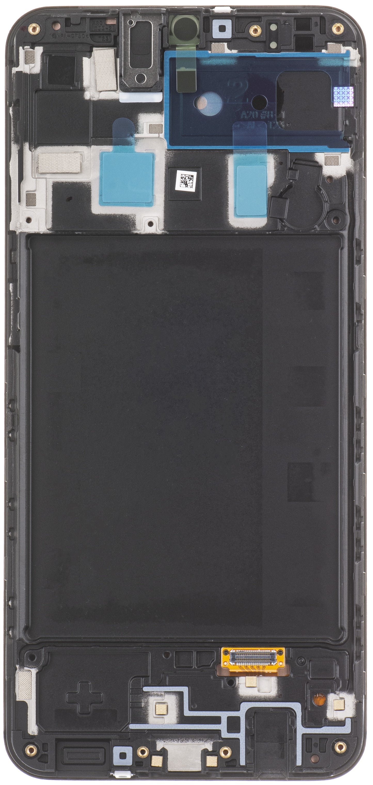 Dotykový displej Samsung Galaxy A20 A205, s rámečkem, černý, servisní balíček GH82-19571A