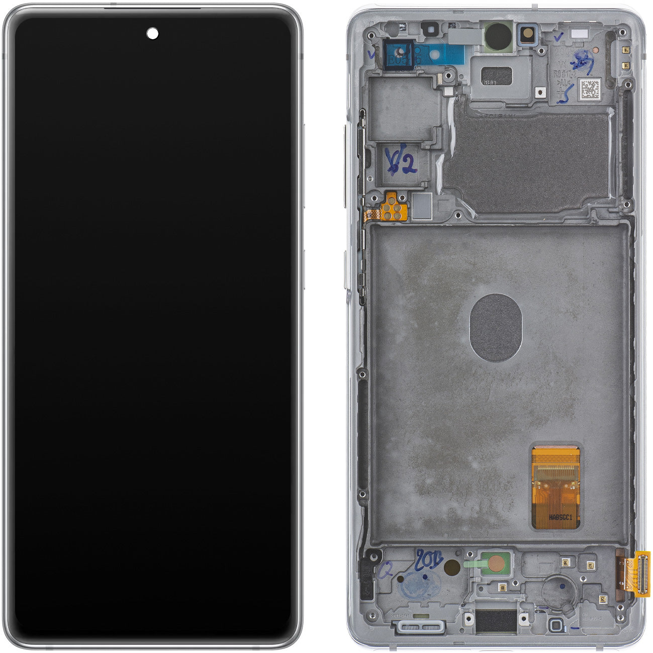 Dotykový displej Samsung Galaxy S20 FE G780, s rámečkem, bílý, servisní balíček GH82-24220B