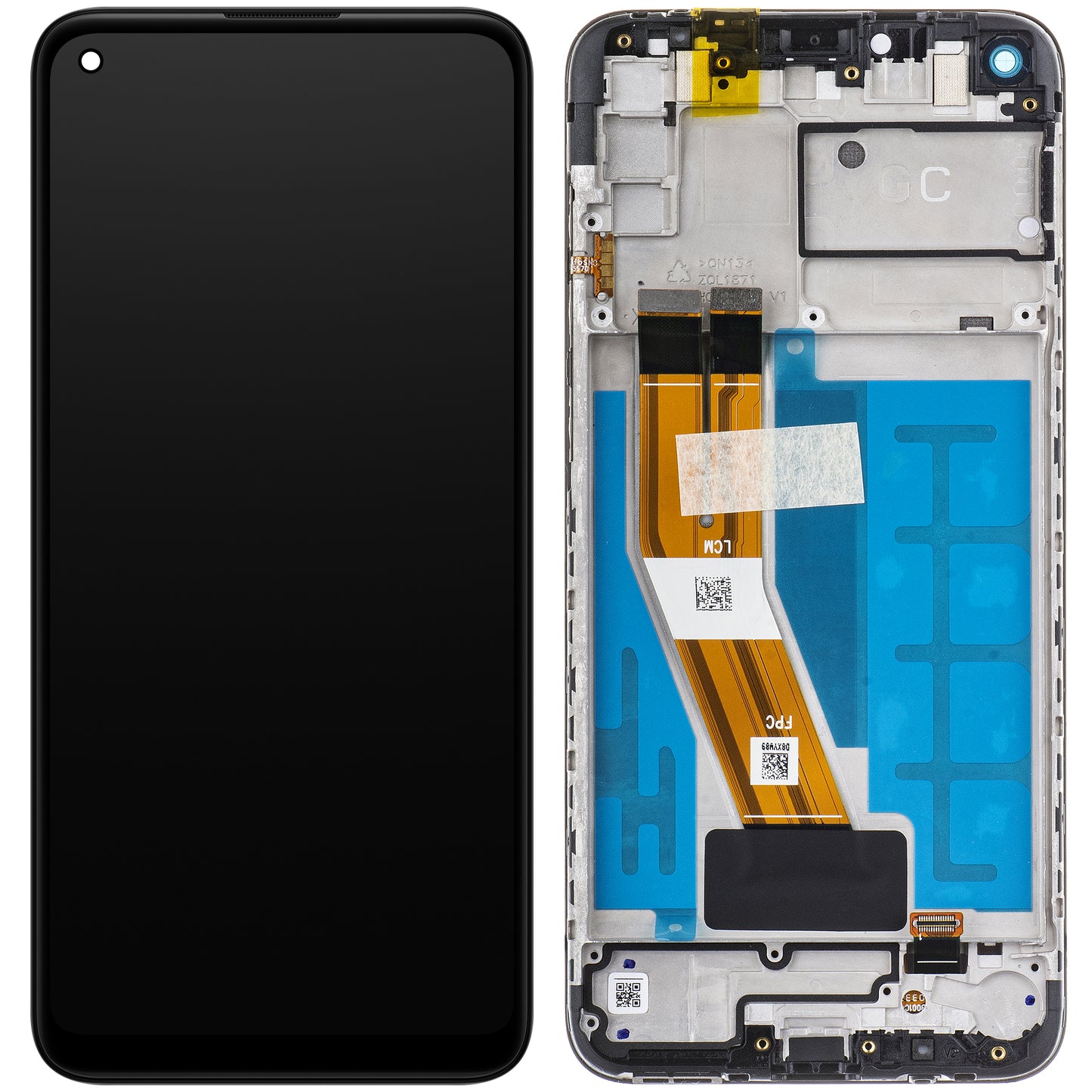 Displej s dotykovou obrazovkou Samsung Galaxy A11 A115, s rámečkem, černý, Service Pack GH81-18760A