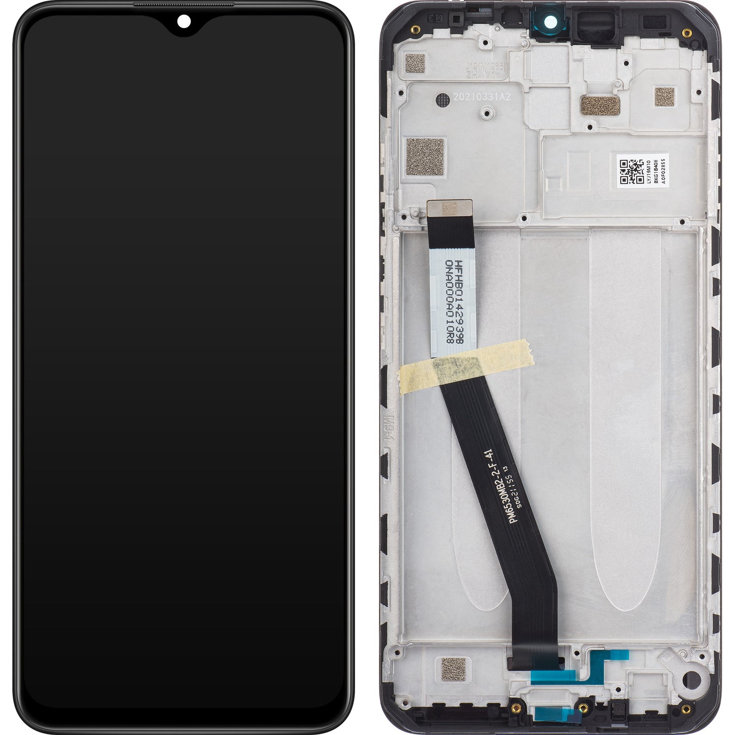 Display s dotykovým displejem Xiaomi Redmi 9, s rámem, černý, Service Pack 5600050J1900