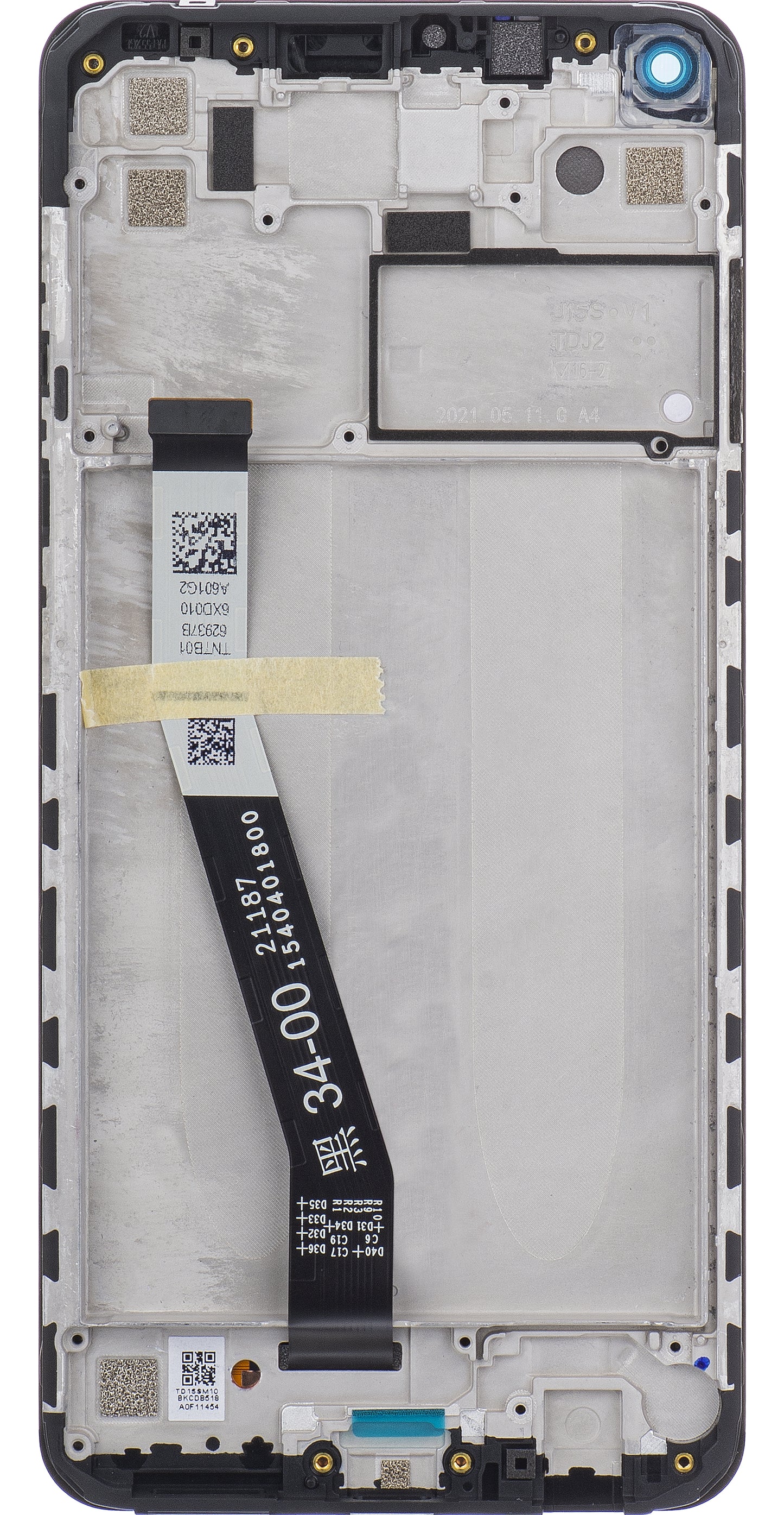 Xiaomi Redmi Note 9 Display with Touchscreen, with Frame, Black, Service Pack 560003J15S00