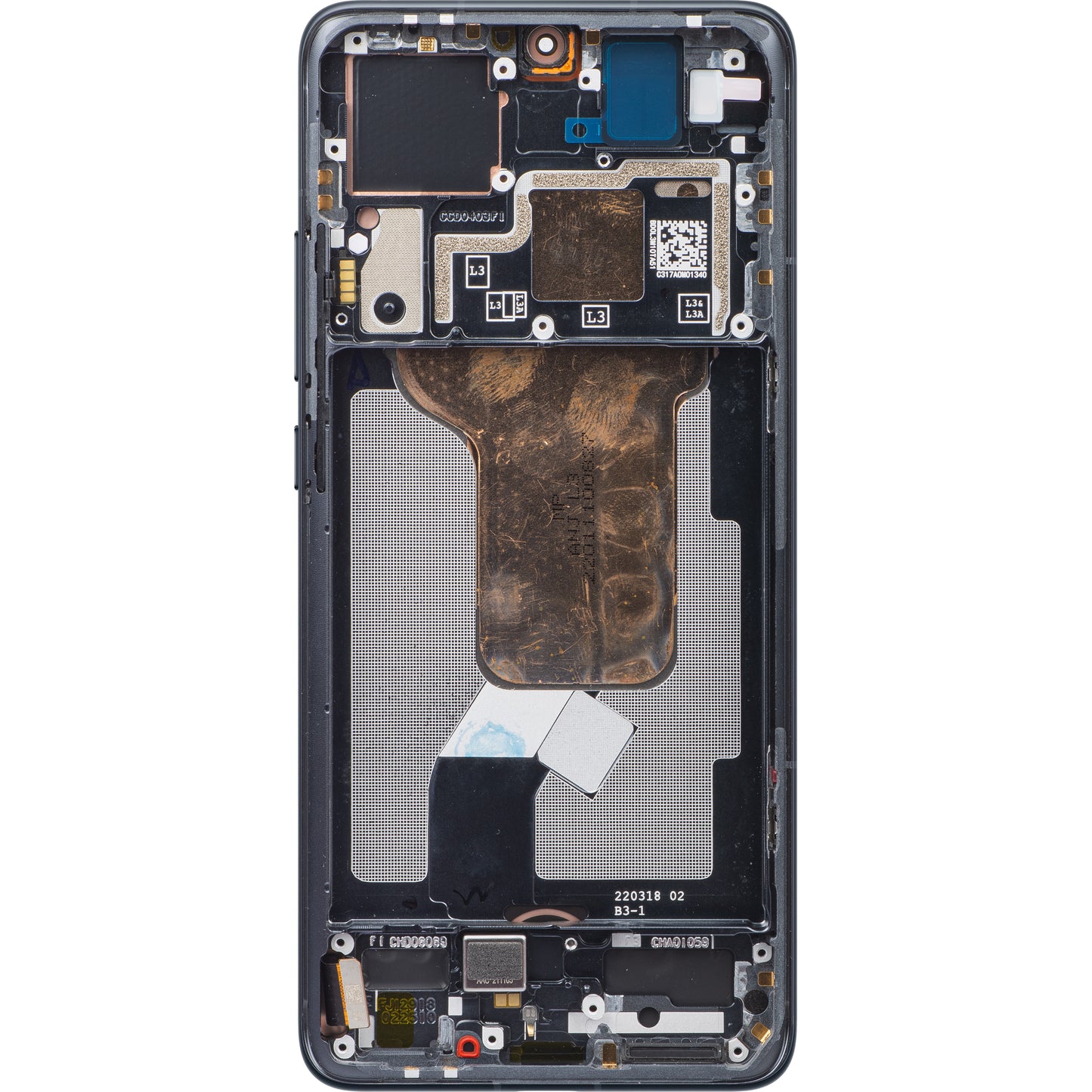 Display s dotykovou obrazovkou Xiaomi 12S / 12X / 12, s rámem, šedý, Service Pack 5600030L3A00