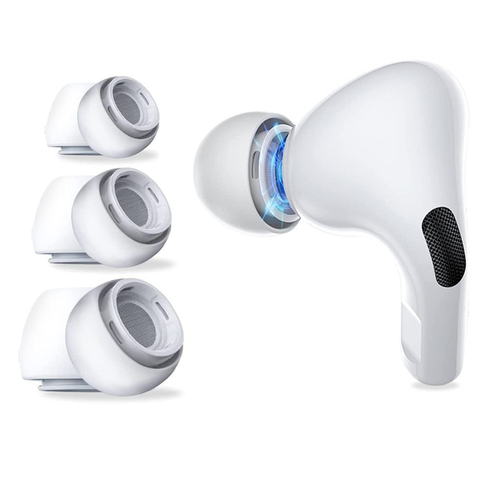 Špunty Techsuit ET1 pro Apple AirPods Pro Series, Velikosti XS / S / L, Bílé
