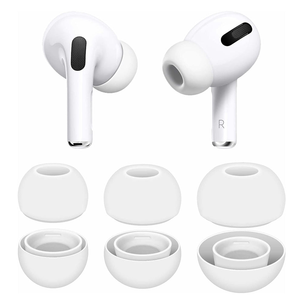 Špunty Techsuit ET1 pro Apple AirPods Pro Series, Velikosti XS / S / L, Bílé
