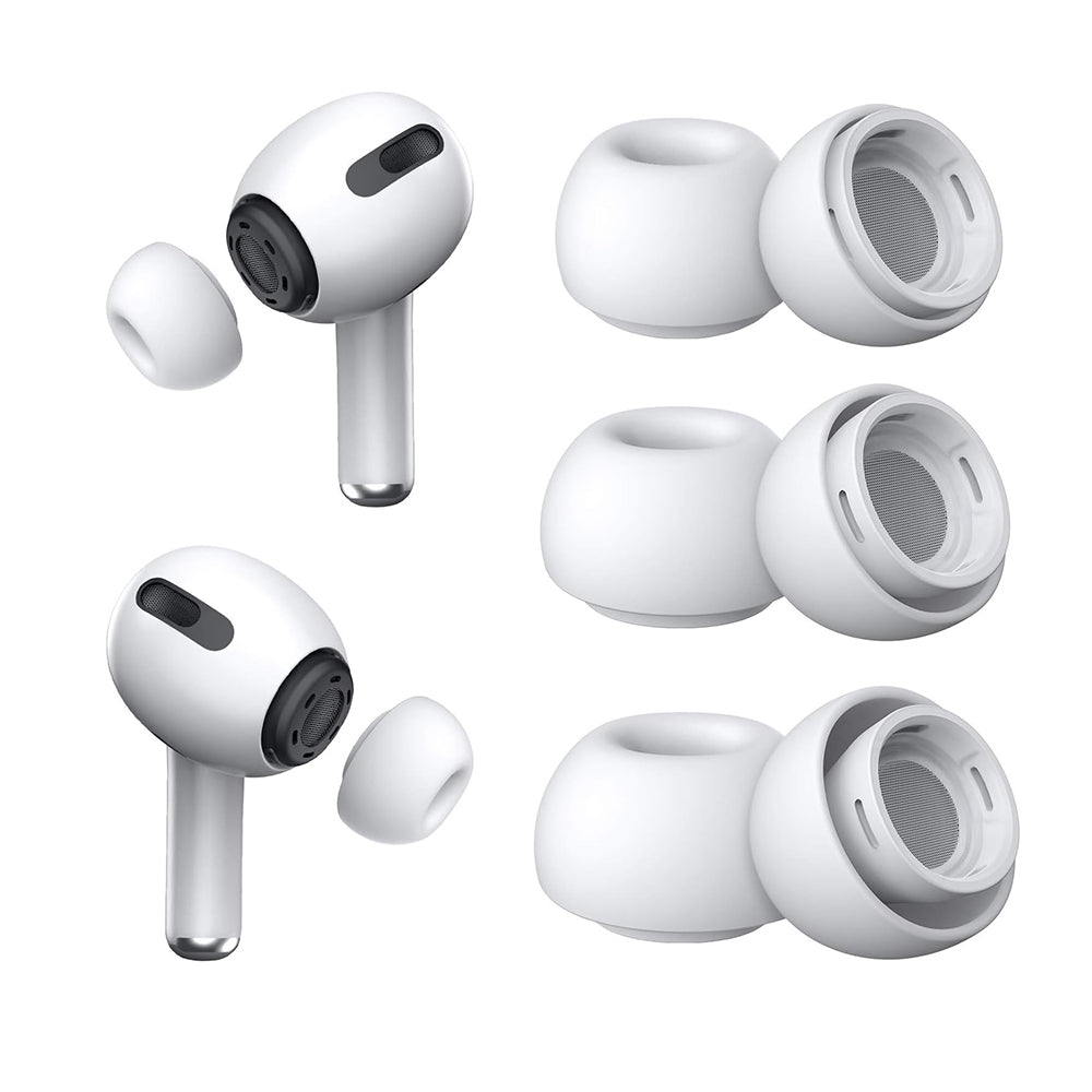 Špunty Techsuit ET1 pro Apple AirPods Pro Series, Velikosti XS / S / L, Bílé