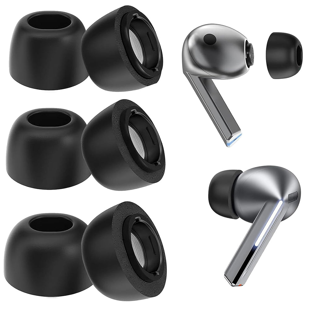 Špunty Techsuit ET3 pro Samsung Galaxy Buds3 Pro, Velikost S / M / L, Černé