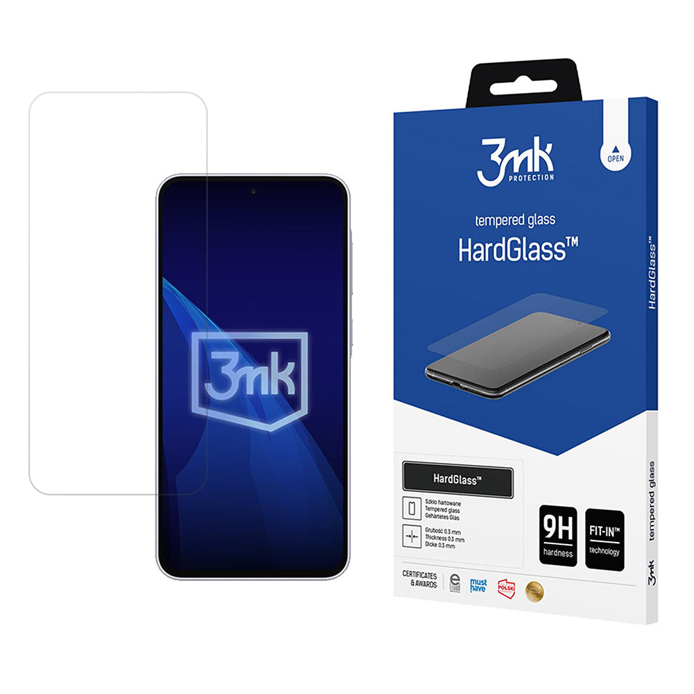 Ochranná fólie na displej 3MK HardGlass pro Samsung Galaxy A37 5G, tvrzené sklo, plné lepidlo