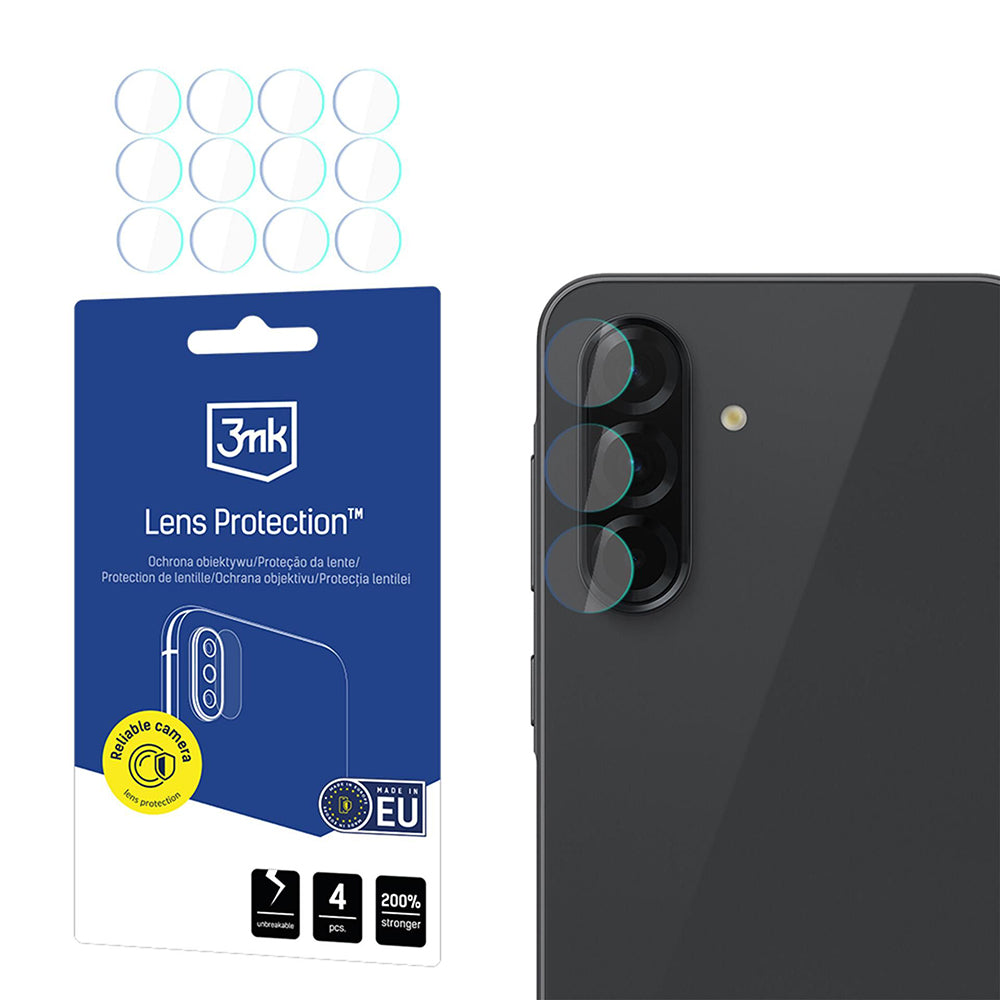 Ochranná fólie na zadní kameru 3MK Protection pro Samsung Galaxy A57 5G / A37 5G, tvrzené sklo, sada 4 kusů, průhledná