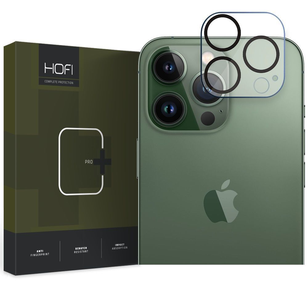 Ochranná fólie na zadní kameru HOFI CAM PRO+ pro Apple iPhone 15 Pro Max / 15 Pro, Tvrzené sklo, Černá