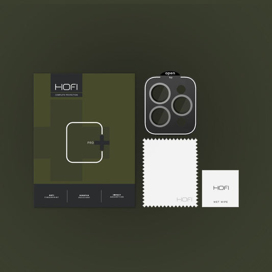 Ochranná zadní fólie HOFI CamRing PRO+ pro Apple iPhone 15 Pro Max / 15 Pro, chráněná sklem