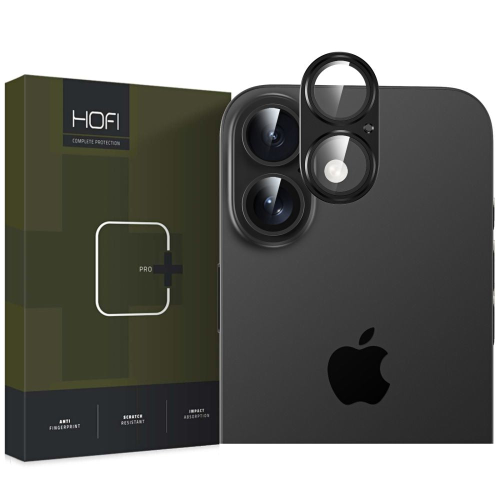 Ochranná fólie na zadní kameru HOFI FullCam pro Apple iPhone 16 Plus / 16, Tvrzené sklo, Černá