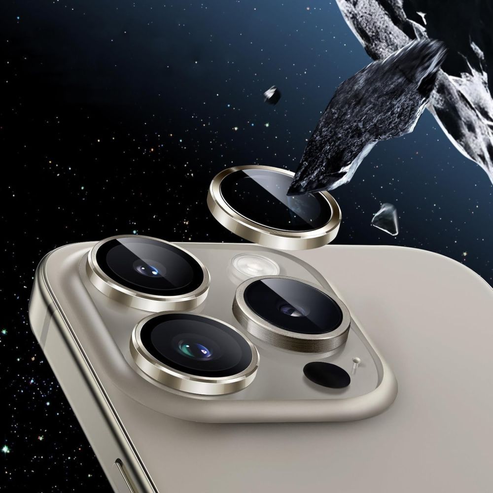 Ochranná fólie na zadní kameru HOFI CamRing PRO+ pro Apple iPhone 17 Pro / 16 Pro Max / 16 Pro, Tvrzené sklo, Šedá