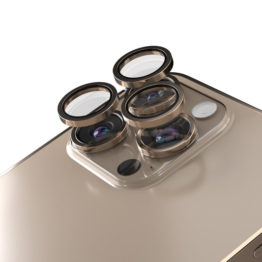 Ochranná fólie na zadní kameru Etteri pro Apple iPhone 16 Pro Max / 16 Pro, tvrzené sklo, bronzová