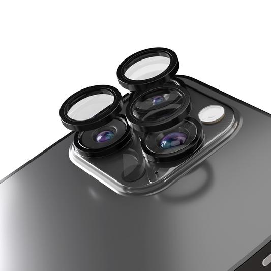 Ochranná fólie na zadní kameru Etteri pro Apple iPhone 16 Pro Max / 16 Pro, tvrzené sklo, černá