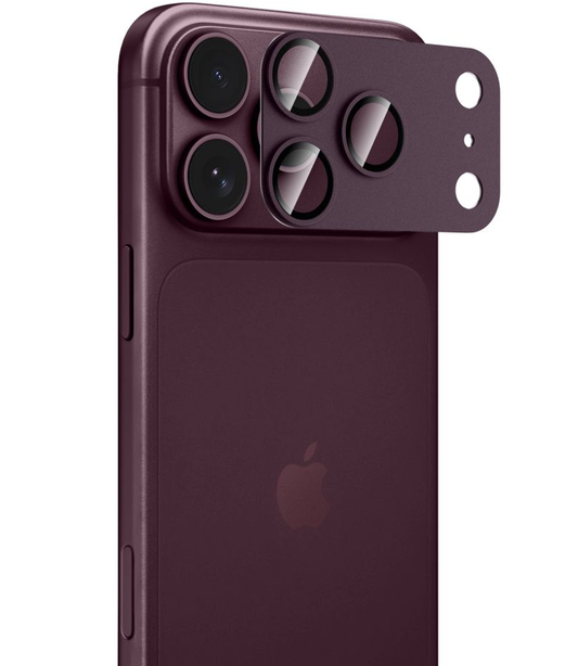 Ochranná fólie na zadní kameru Tech-Protect CamFull Fit+ pro Apple iPhone 18 Pro Max, tvrzené sklo, vínová