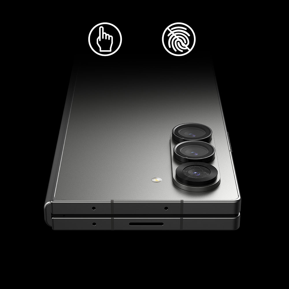 Ochranná fólie na zadní kameru Ringke pro Samsung Galaxy Z Fold6 F956, Tvrzené sklo, Sada 2 kusy, Černá