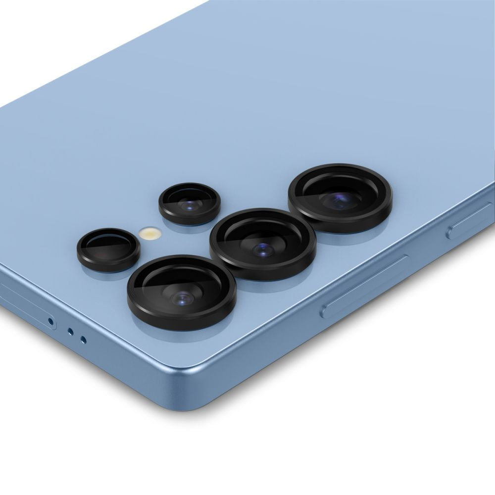 Ochranná fólie na zadní kameru Spigen GlastR EZ FIT Optik Pro HD pro Samsung Galaxy S25 Ultra S938, Tvrzené sklo, Sada 2 kusy, Černá