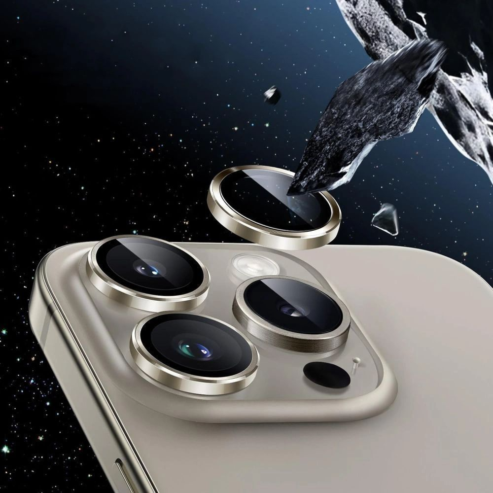 Ochranná fólie na zadní kameru Tech-Protect CamRing Fit+ pro Apple iPhone 17 Pro Max / 17 Pro / 16 Pro Max, Tvrzené sklo, Oranžová