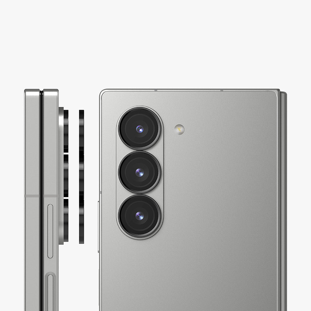 Ochranná fólie na zadní kameru Ringke pro Samsung Galaxy Z Fold6 F956, Tvrzené sklo, Sada 2 kusy, Černá