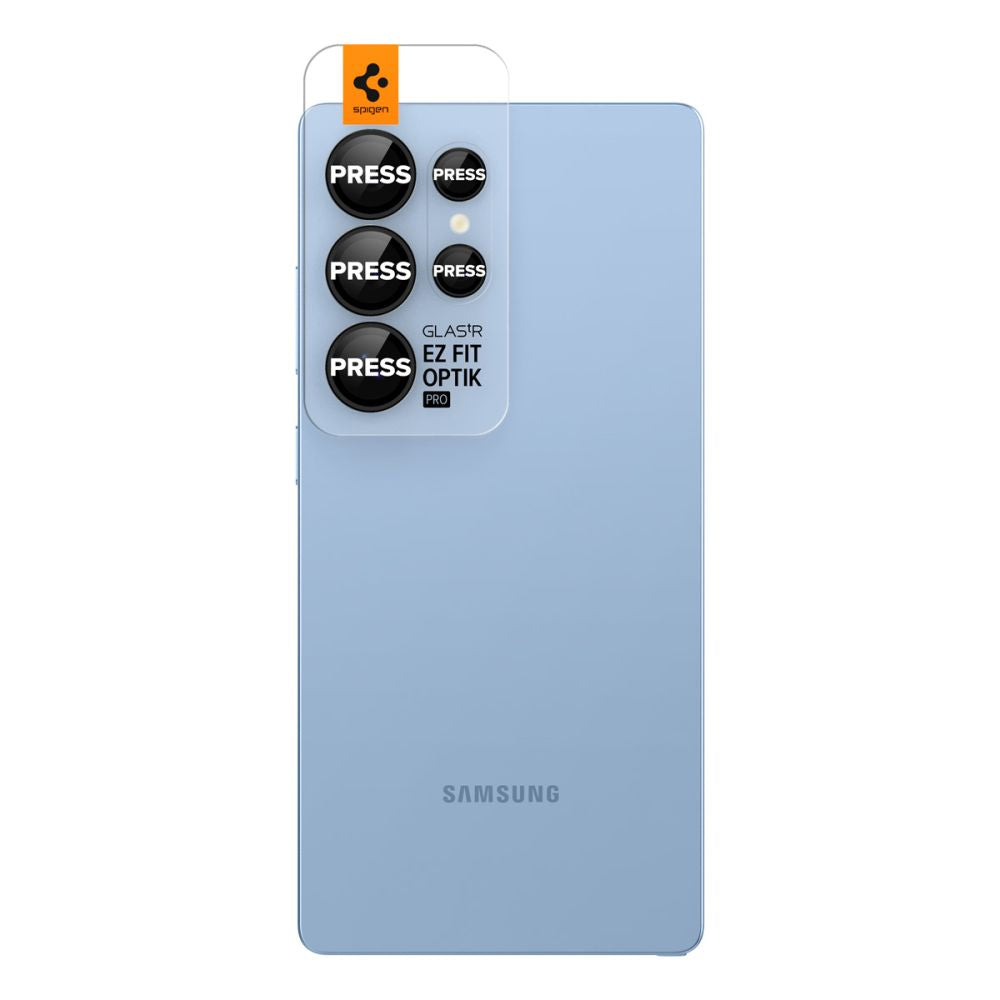 Ochranná fólie na zadní kameru Spigen GlastR EZ FIT Optik Pro HD pro Samsung Galaxy S25 Ultra S938, Tvrzené sklo, Sada 2 kusy, Černá