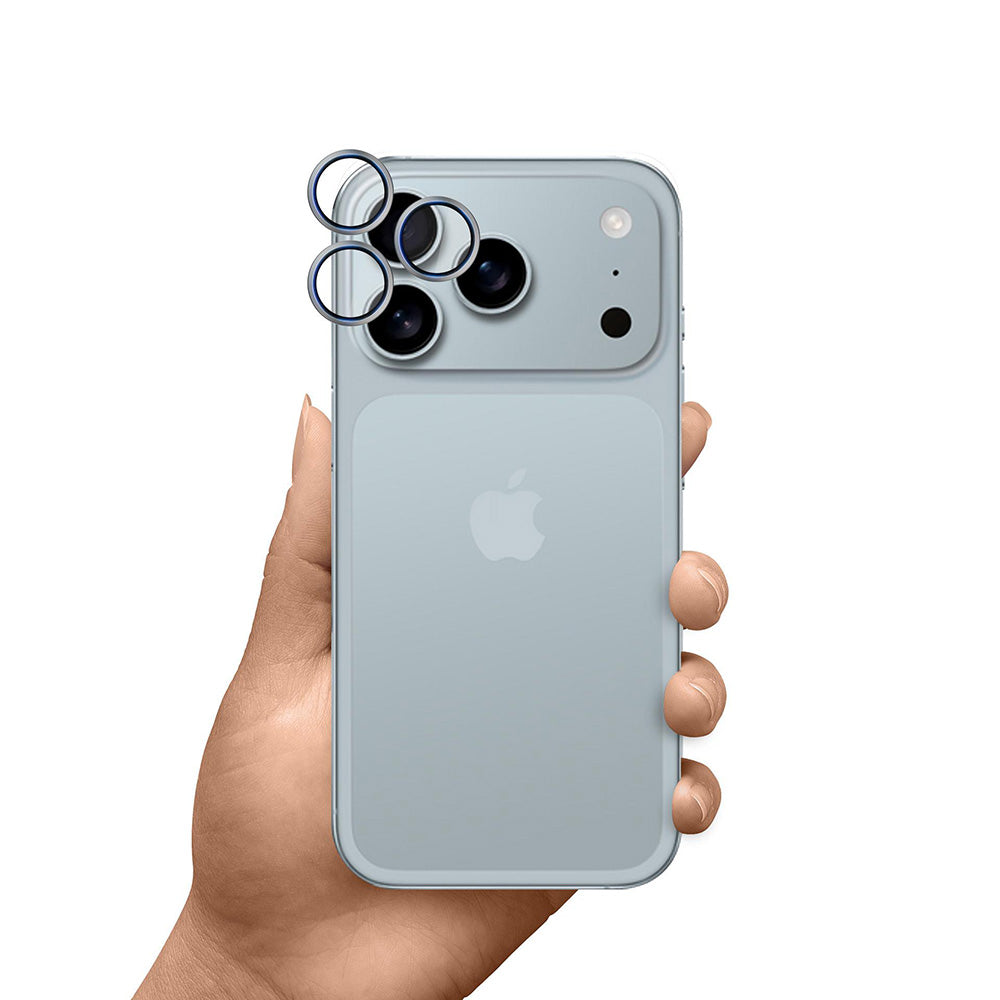 Ochranná fólie 3MK Hardy Protection Pro na zadní kameru pro Apple iPhone 17 Pro Max / 17 Pro, Tvrzené sklo, Béžová