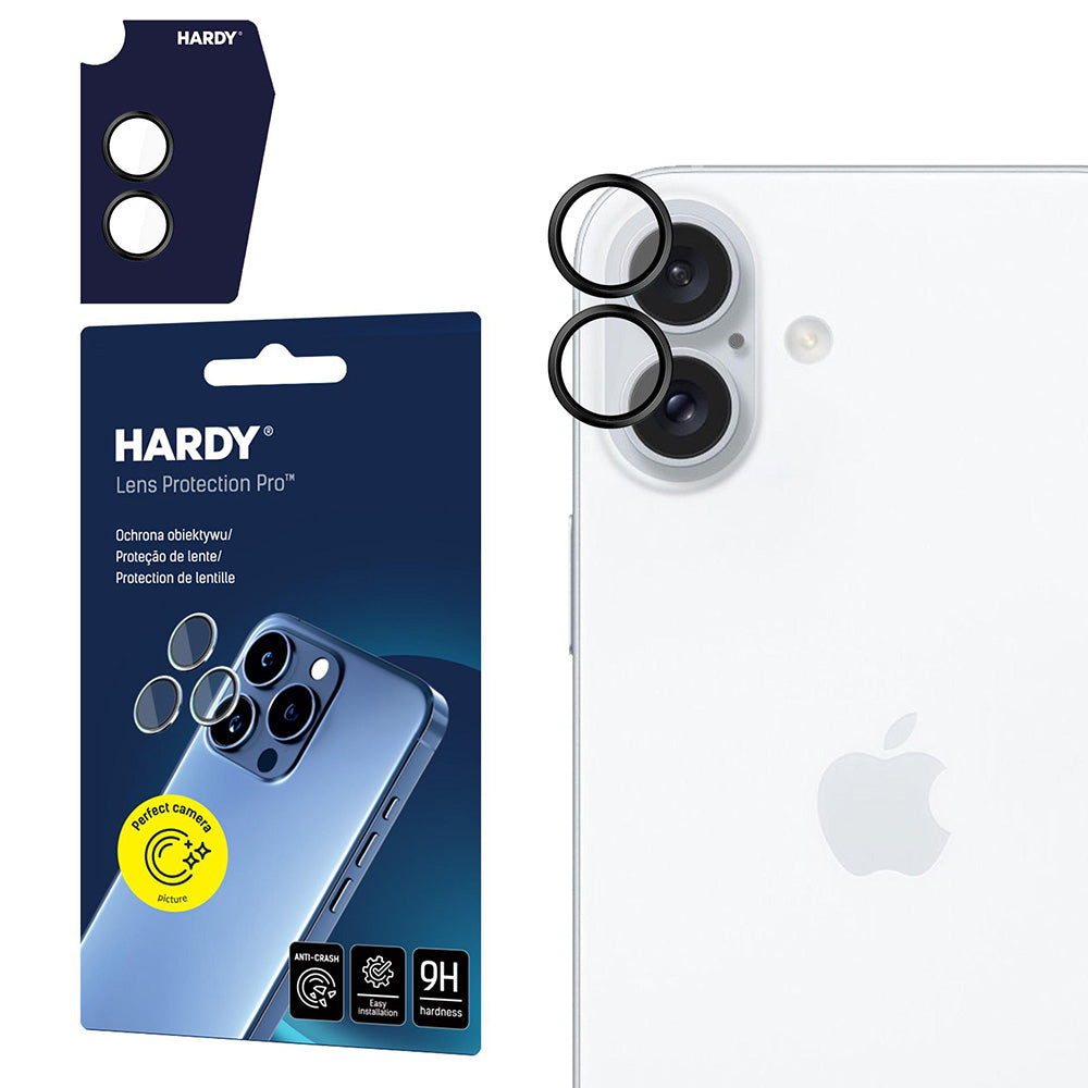 Ochranná fólie 3MK Hardy Protection Pro na zadní kameru pro Apple iPhone 17, Tvrzené sklo, Černá