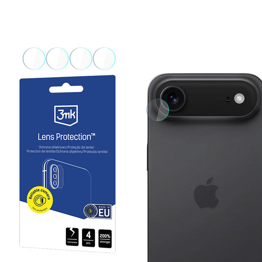 Ochranná fólie na zadní kameru 3MK Protection pro Apple iPhone 17 Air, Tvrzené sklo, Sada 4 kusů, Průhledná
