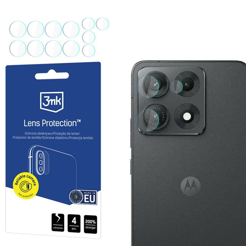 Ochranná fólie na zadní kameru 3MK Protection pro Motorola Edge 70 Max, tvrzené sklo, sada 4 kusy, průhledná