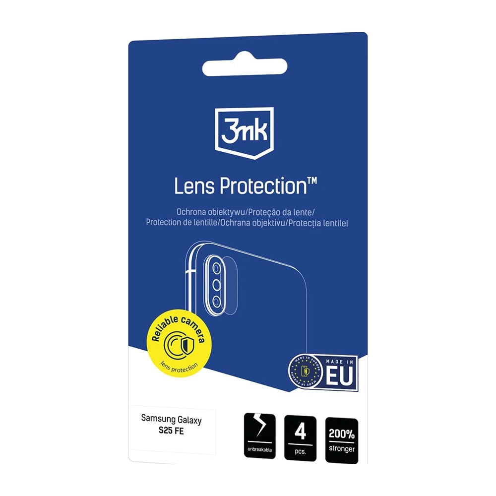 Ochranná fólie na zadní kameru 3MK Protection pro Motorola Moto G06, Tvrzené sklo, Sada 4 kusů, Průhledná