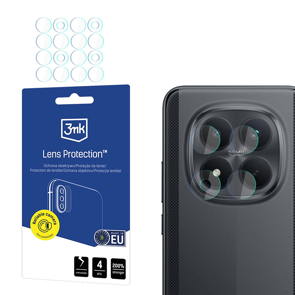 Ochranná fólie na zadní kameru 3MK Protection pro Xiaomi Poco M8 Pro, tvrzené sklo, sada 4 kusů, průhledná