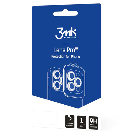 Ochranná fólie 3MK Protection Pro na zadní kameru pro Apple iPhone 17 Pro Max / 17 Pro, Tvrzené sklo, Multicolor