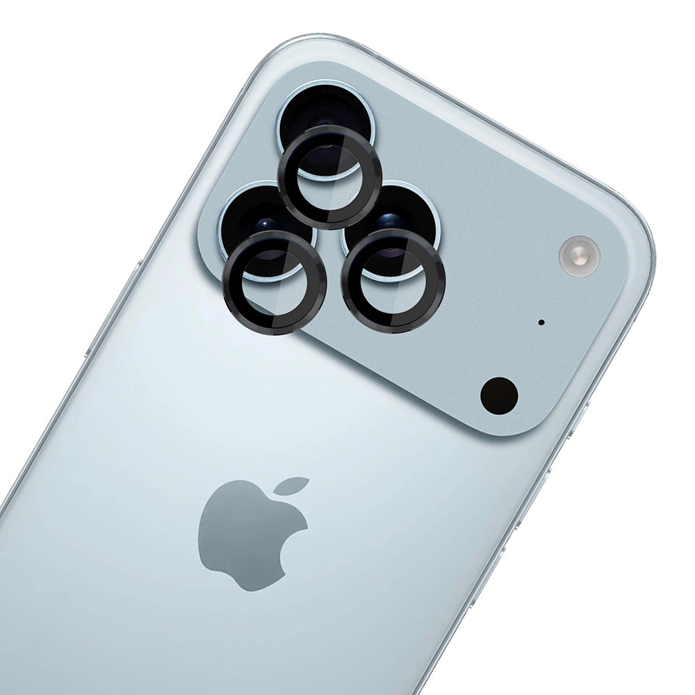 Ochranná fólie 3MK Protection Pro na zadní kameru pro Apple iPhone 17 Pro Max / 17 Pro, Tvrzené sklo, Černá.